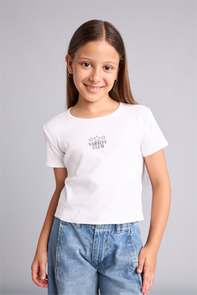 Kız Çocuk - Genç Kız Ekru Regular Fit Uzun Kollu Çizgili Gömlek Kız Çocuk