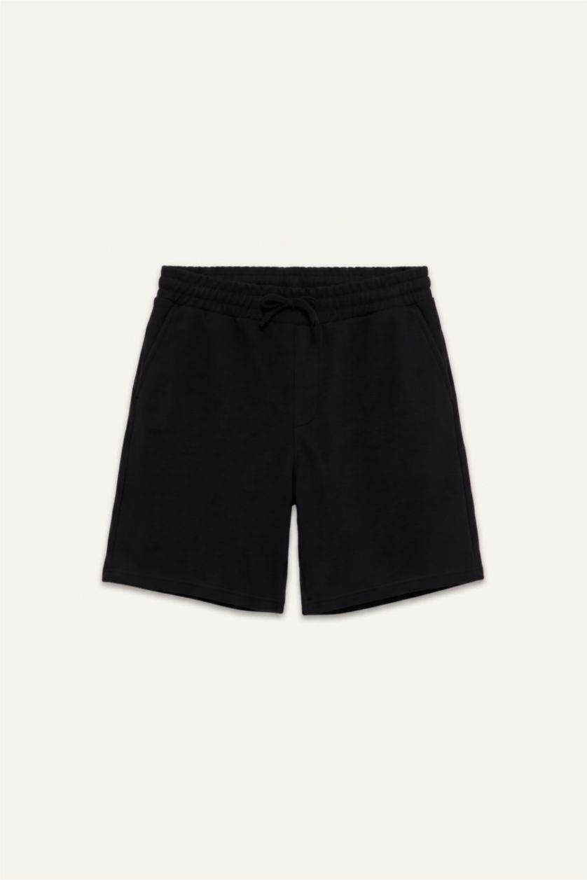 Erkek Siyah Regular Fit Şort