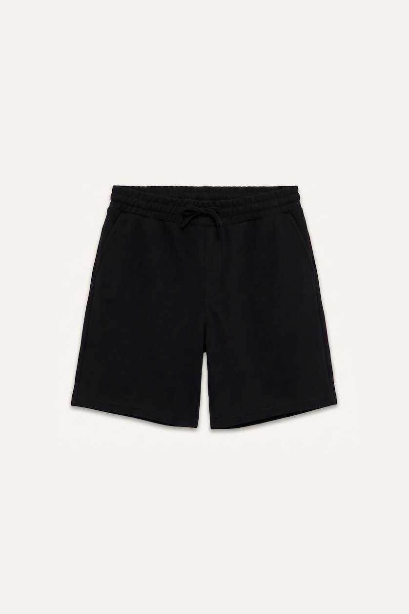 Men Black Regular Fit Regular Hem Shorts