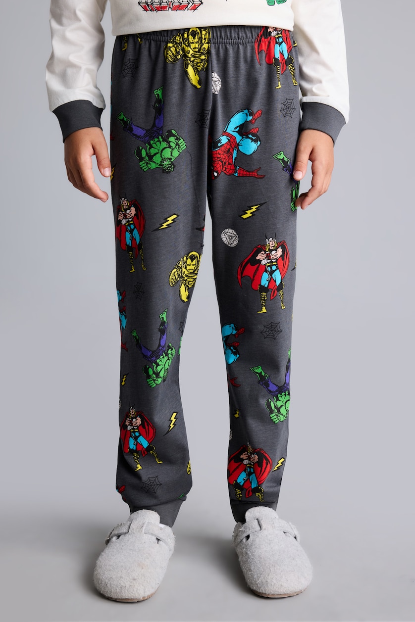 Erkek Çocuk - Genç Erkek Ekru 2'li Pijama Takım Marvel Erkek Çocuk