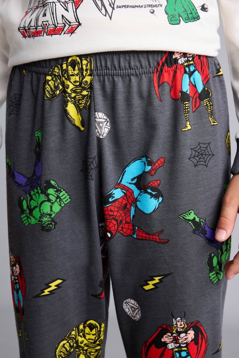 Erkek Çocuk - Genç Erkek Ekru 2'li Pijama Takım Marvel Erkek Çocuk