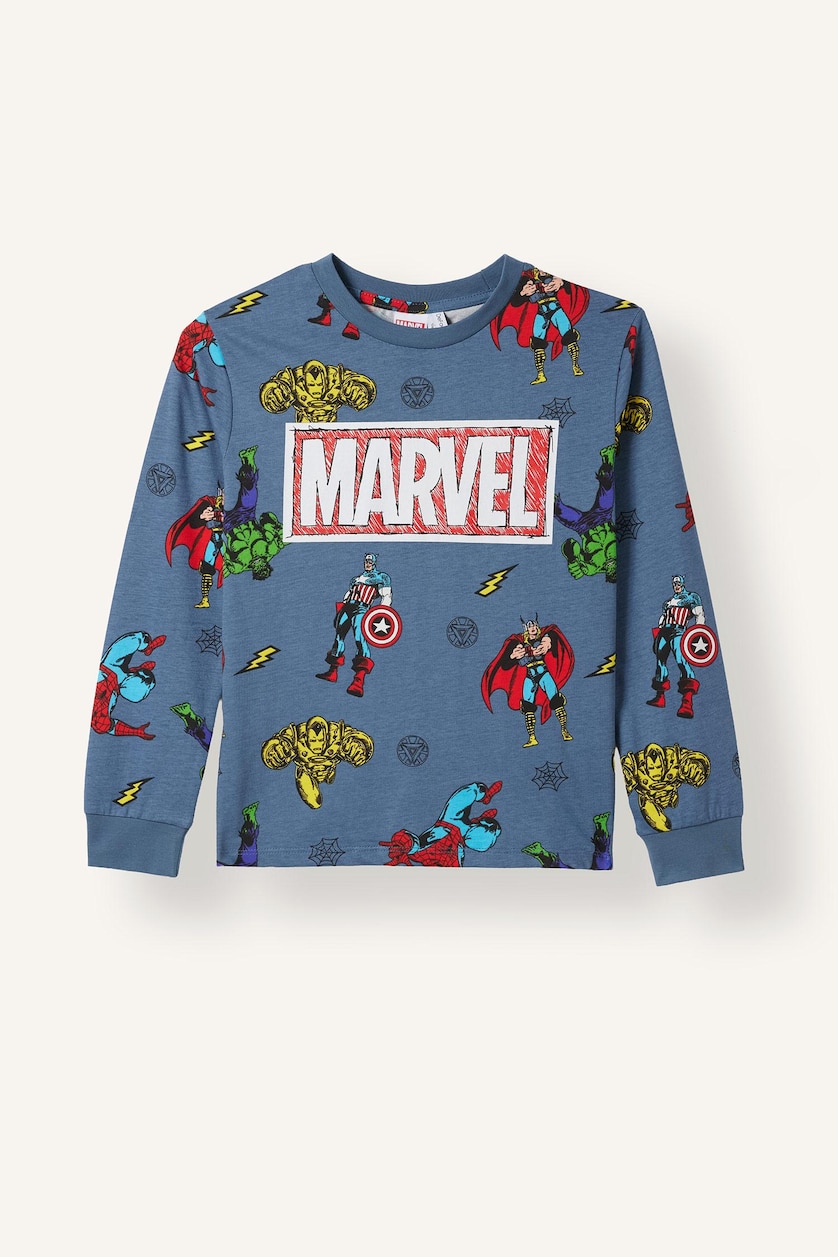Young Boys - Teen Boys Blue 2 piece Regular Fit Licensed by Marvel Knitted Pyjamas
