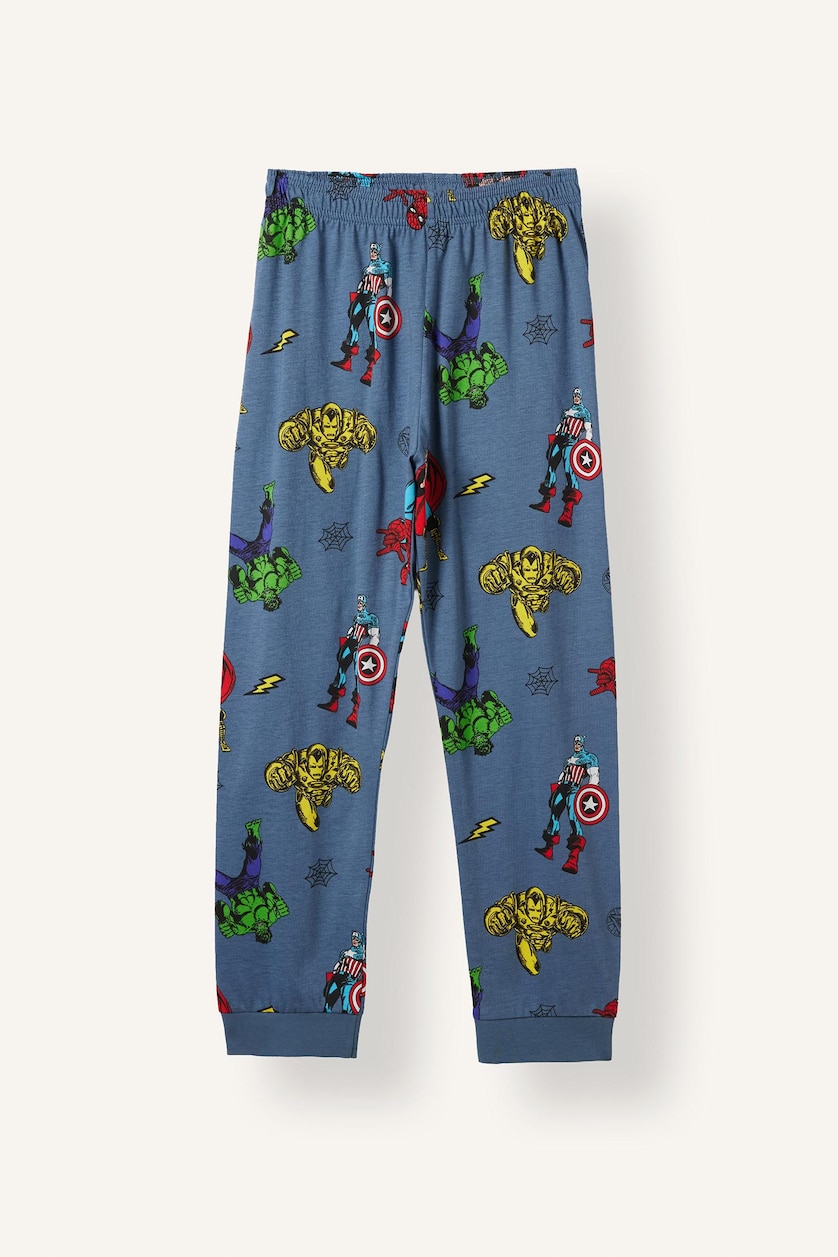 Young Boys - Teen Boys Blue 2 piece Regular Fit Licensed by Marvel Knitted Pyjamas