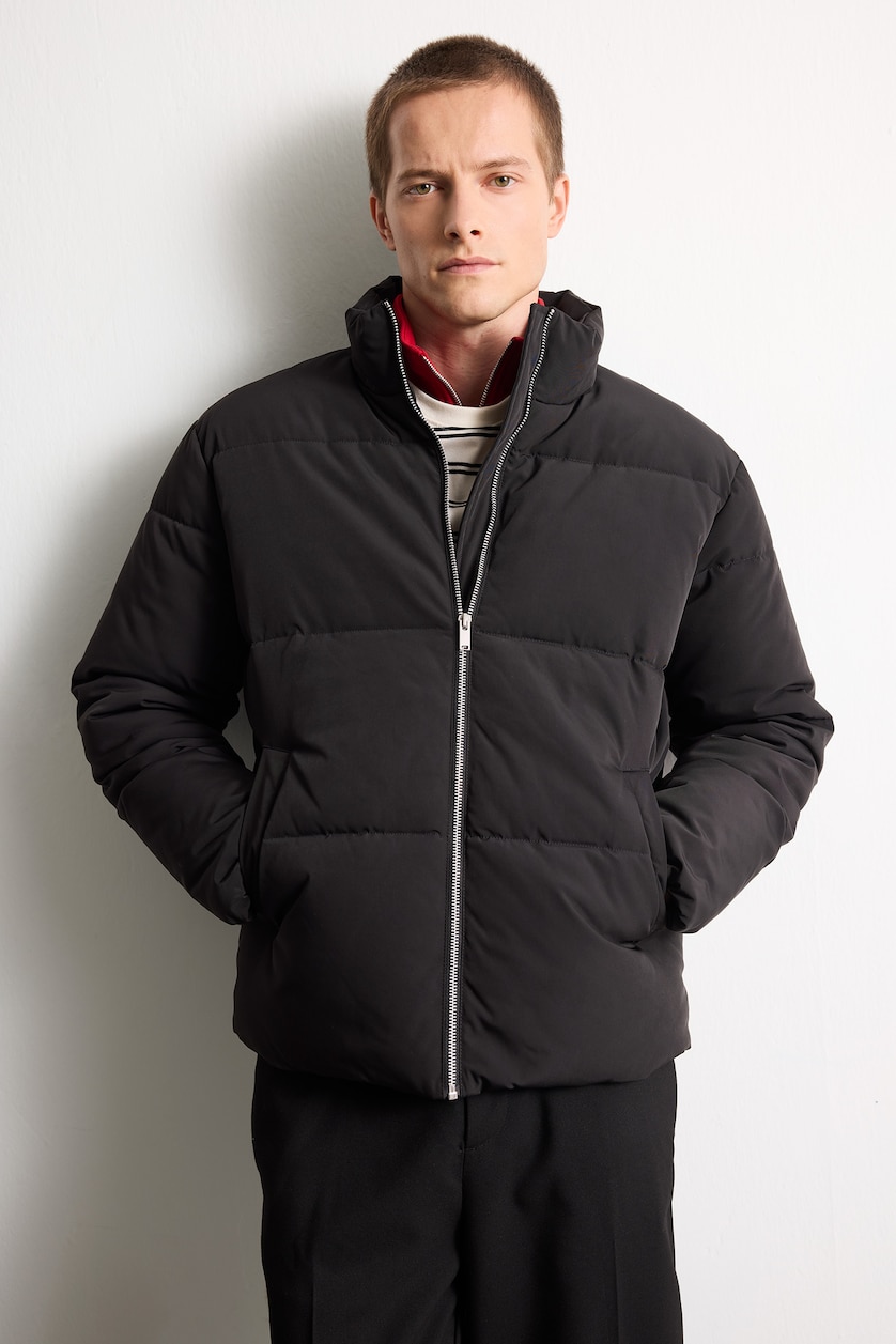 Men Black Puffer Jacket