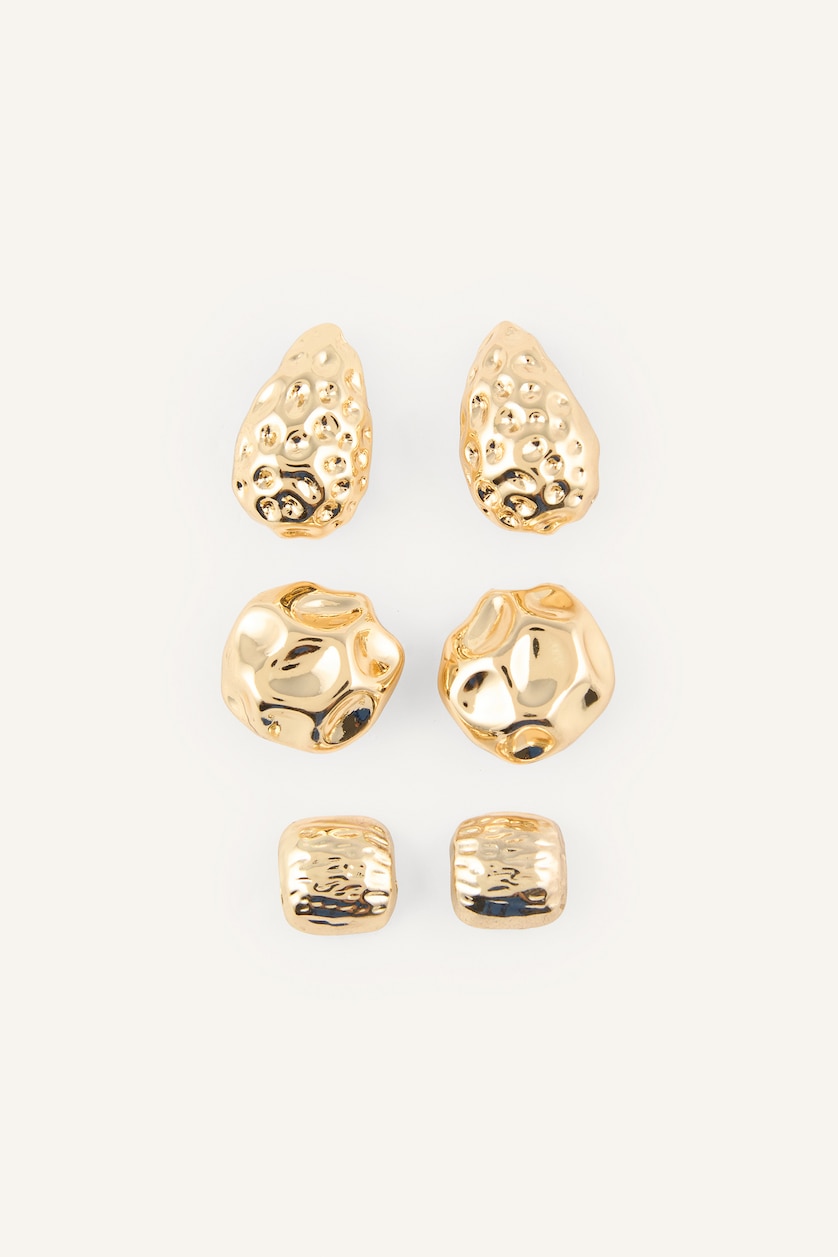 Women Altın 3 piece Earring