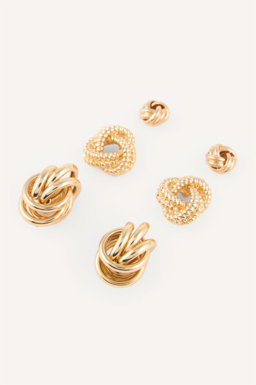 Women Altın 3 piece Earring