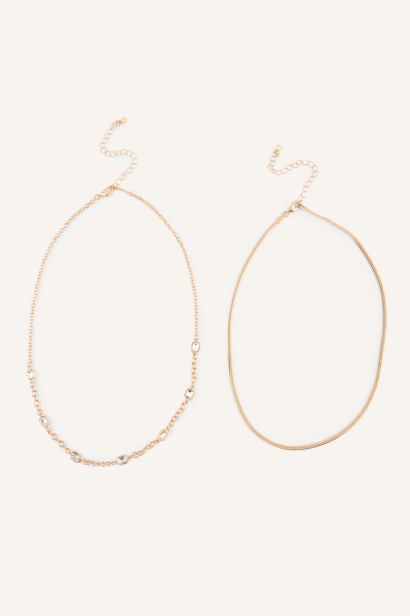 Women Altın 2 piece Necklace
