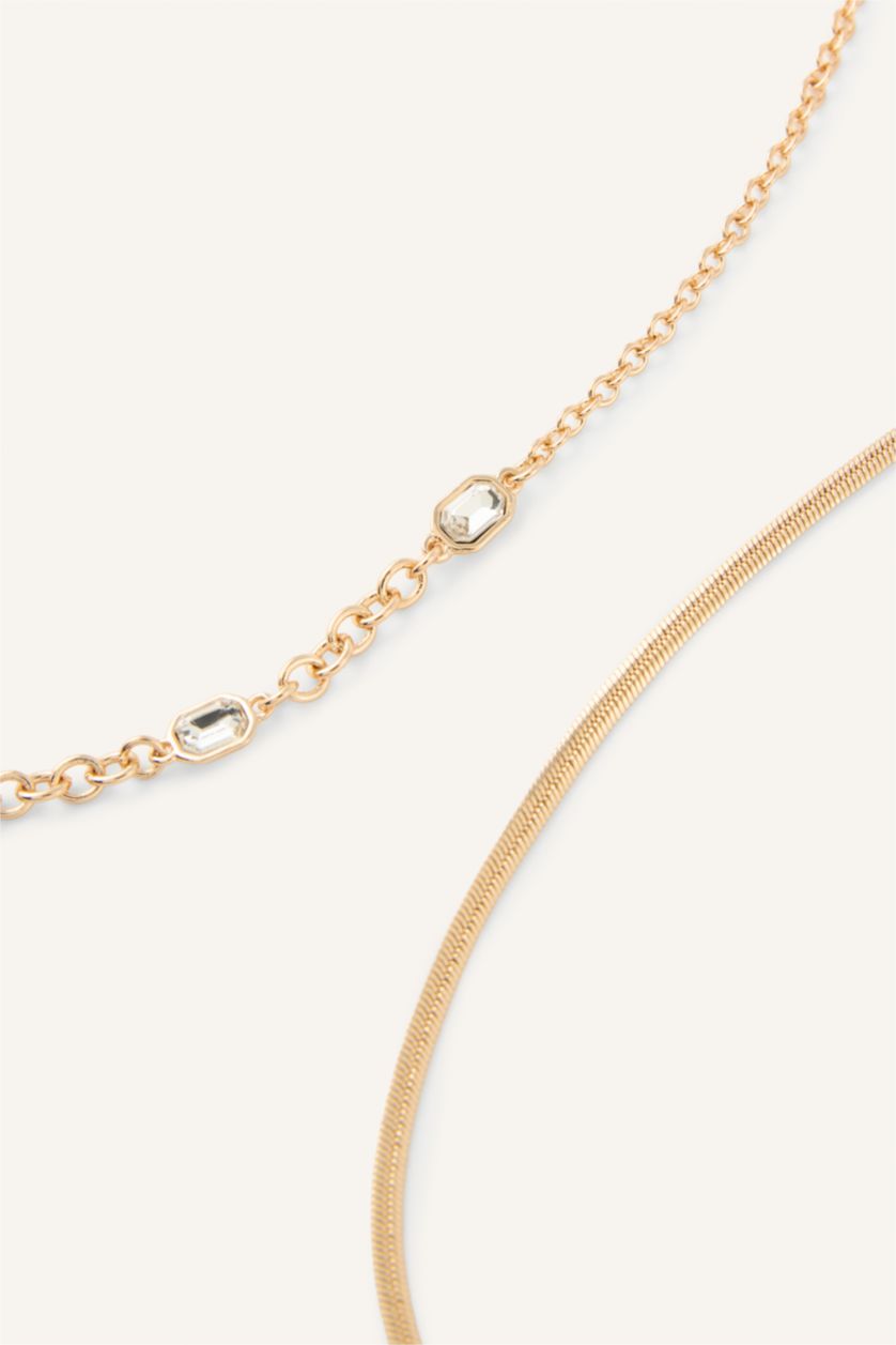 Women Altın 2 piece Necklace