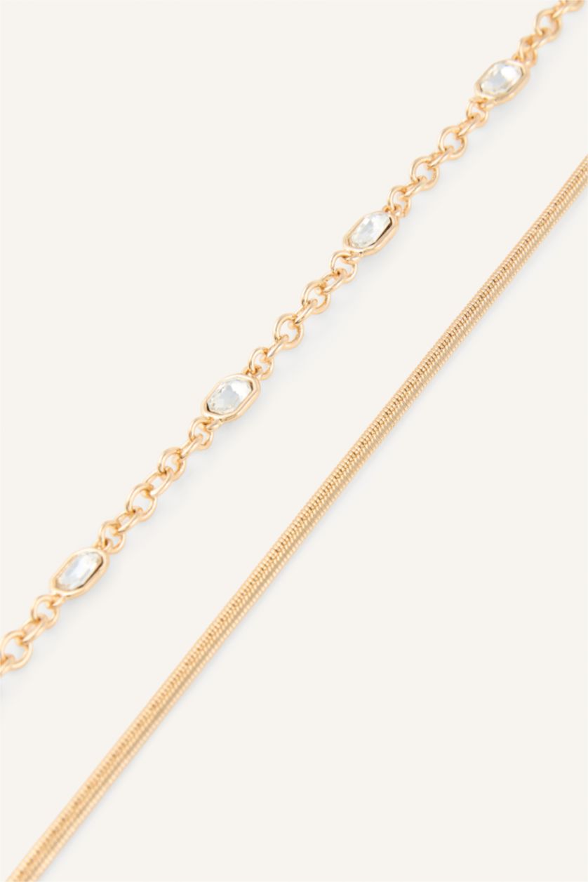 Women Altın 2 piece Necklace