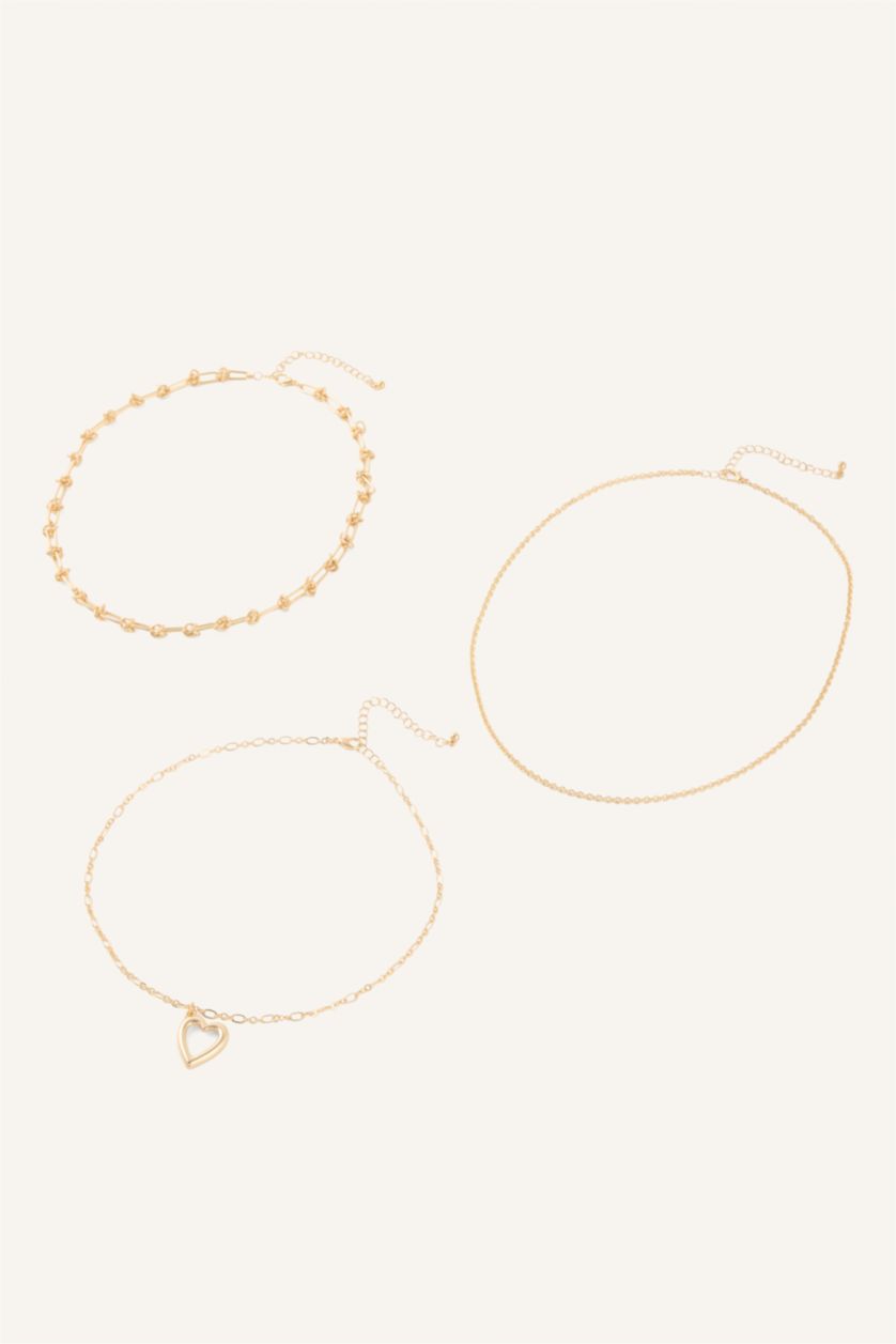 Women Altın Woman 3 Piece Necklace