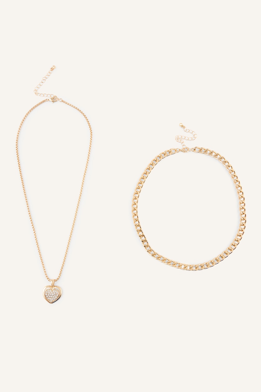 Women Altın 2 piece Necklace