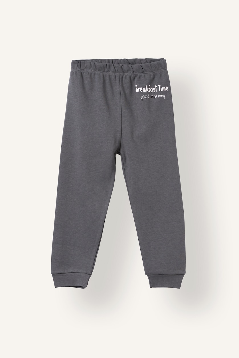 Erkek Bebek Gri Baskılı 2'li Pijama Takımı Erkek Bebek