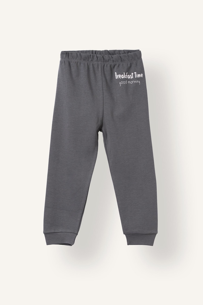 Baby Boys Grey 2 piece Regular Fit Knitted Pyjamas