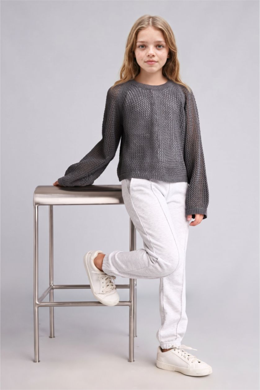 Girls & Teens Grey Girl Regular Fit Pullover