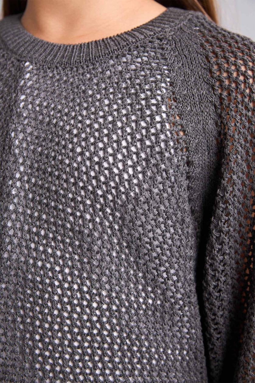 بنات رمادي Pull Coupe régulière pour fille