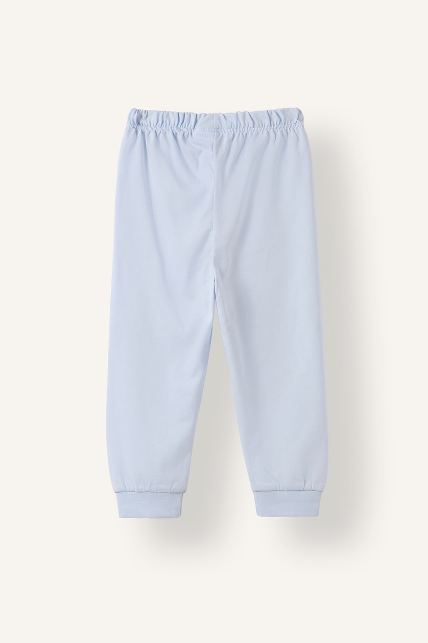 Erkek Bebek Açık Mavi 4'lü Pijama Takım Desenli Erkek Bebek