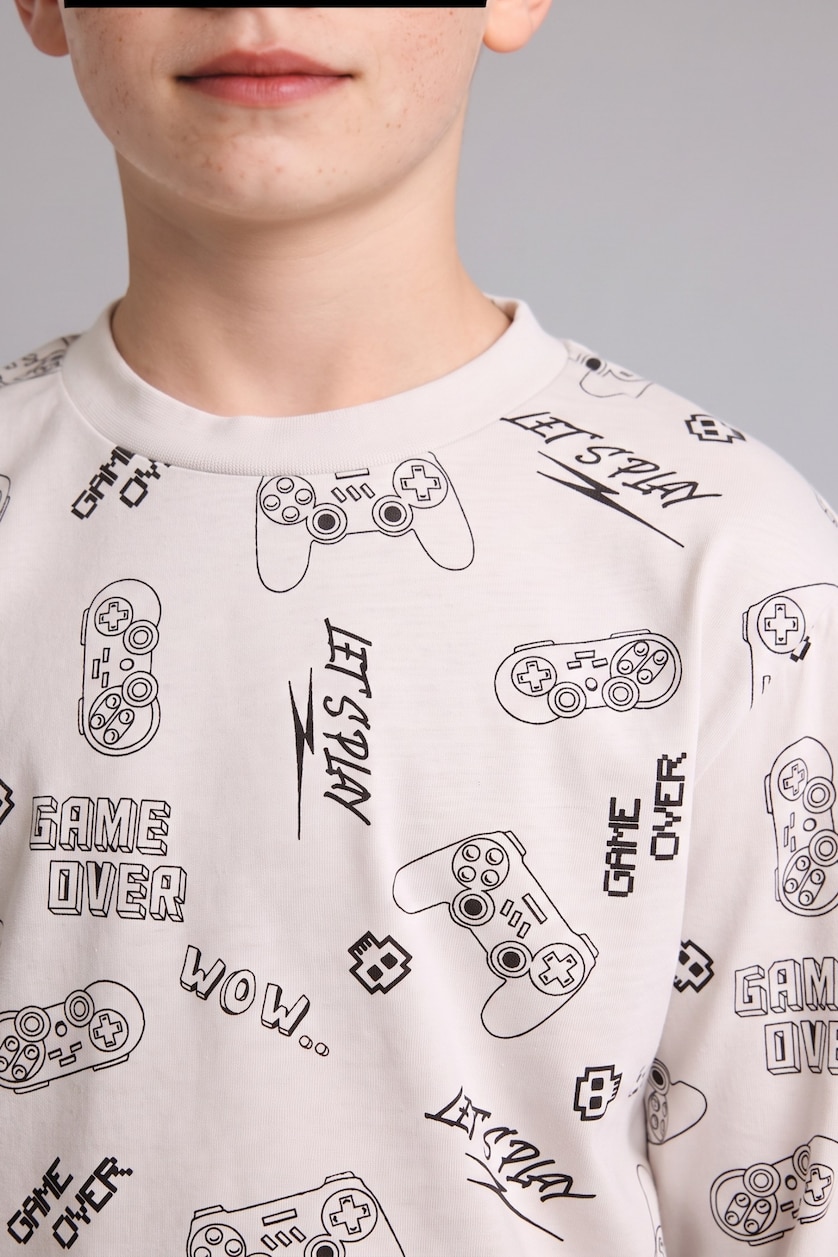 Young Boys - Teen Boys Light Grey 2 piece Regular Fit Knitted Pyjamas