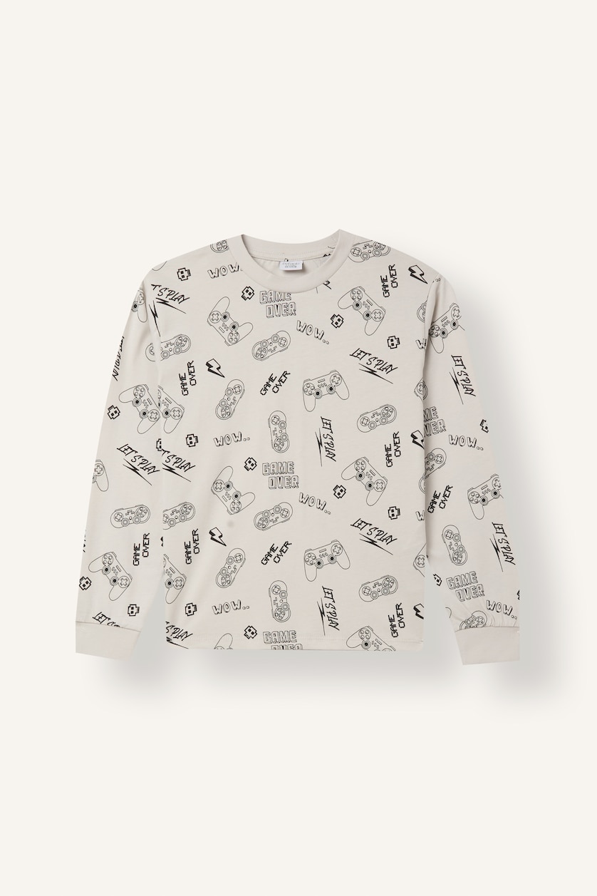 DJEM & ADOLESHENTË Light Grey Boy 2 Piece Pyjama Set