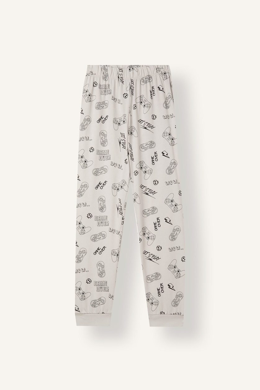 DJEM & ADOLESHENTË Light Grey Boy 2 Piece Pyjama Set
