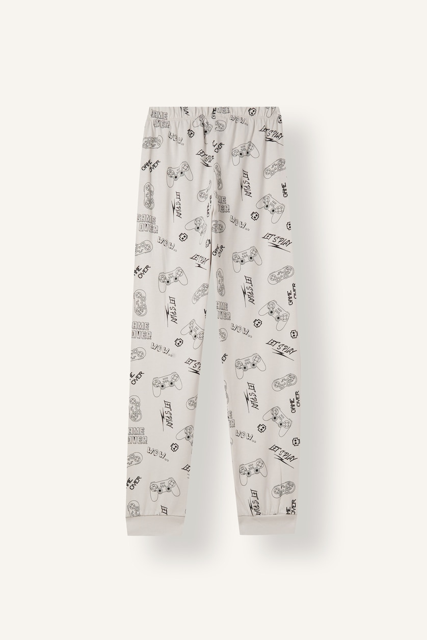 DJEM & ADOLESHENTË Light Grey Boy 2 Piece Pyjama Set