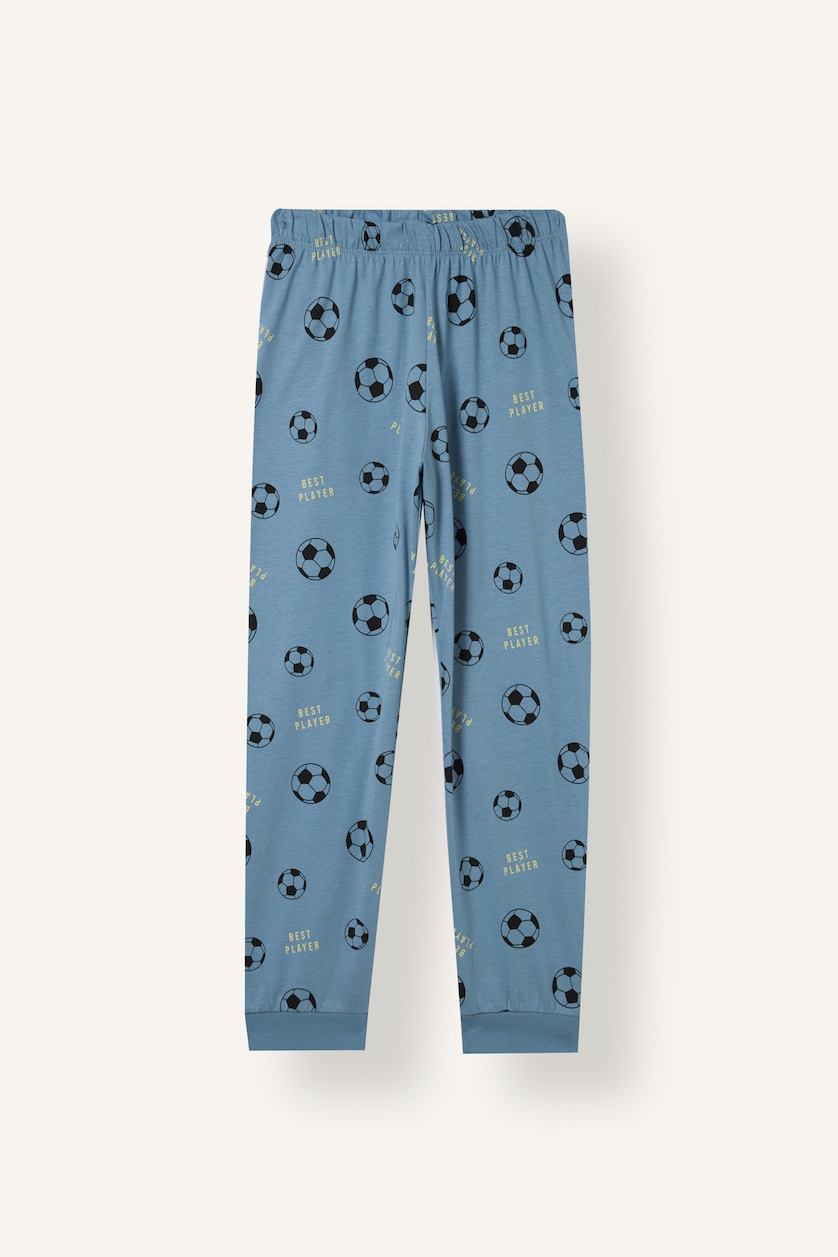 DJEM & ADOLESHENTË Blue Boy 100% Cotton Regular Fit 2 Piece Pyjama Set