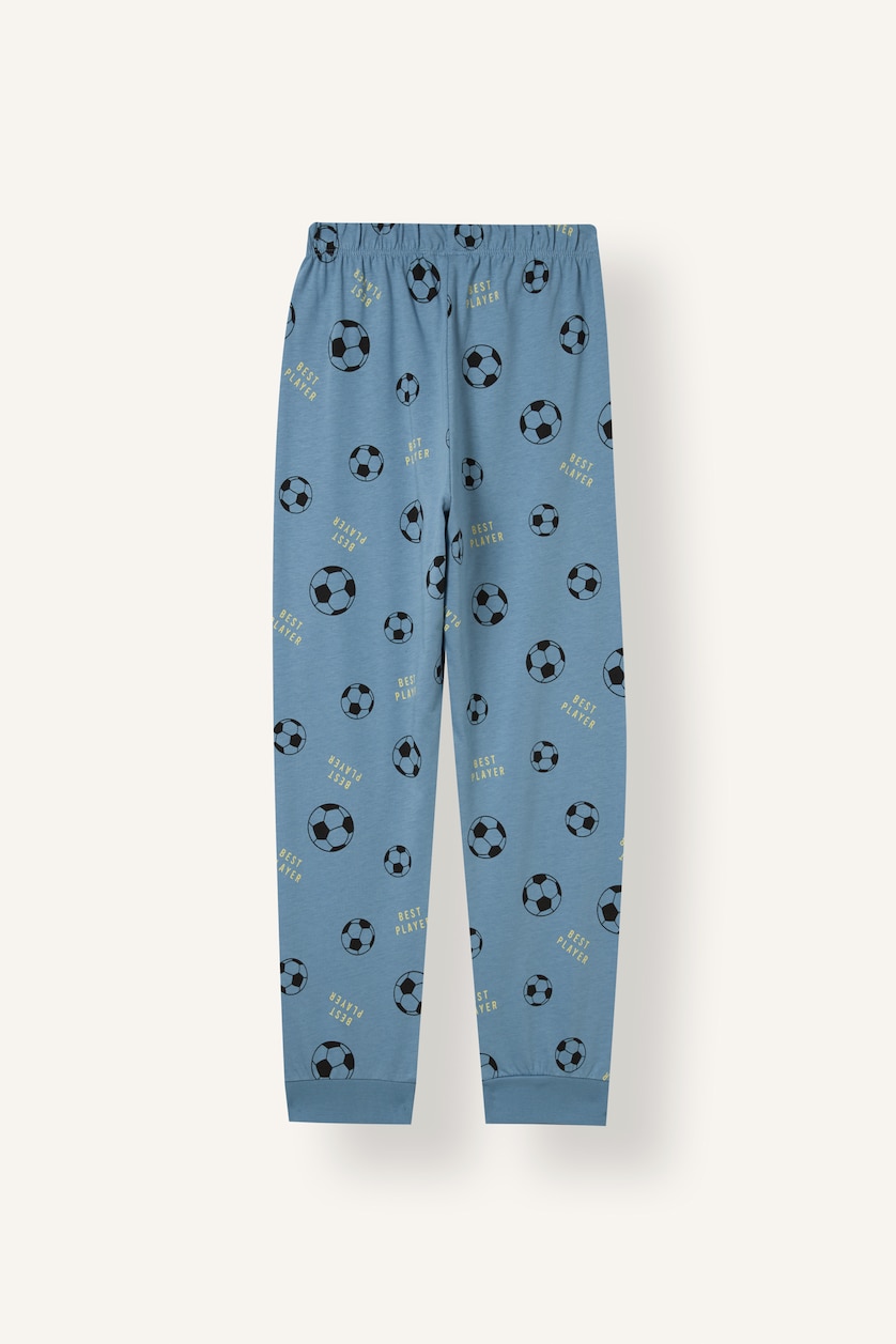 DJEM & ADOLESHENTË Blue Boy 100% Cotton Regular Fit 2 Piece Pyjama Set