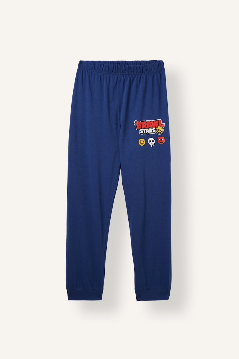 Young Boys - Teen Boys White 2 piece Regular Fit Brawl Stars Knitted Pyjamas