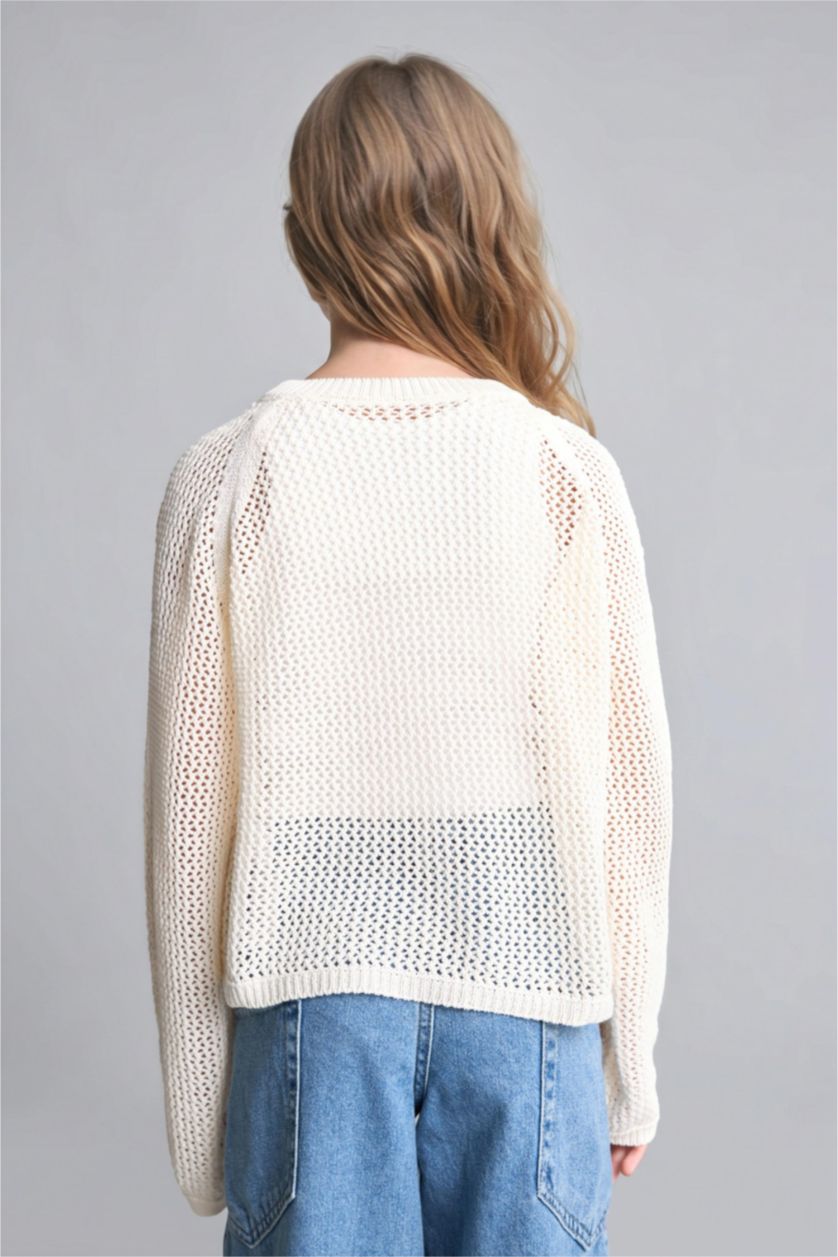 Girls & Teens Ecru Girl Regular Fit Pullover