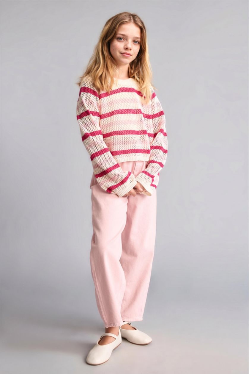 Girls & Teens Ecru Girl Regular Fit Pullover