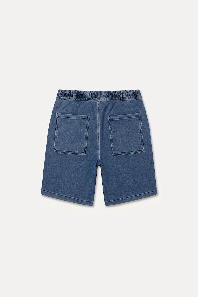 Erkek Mavi Regular Fıt Jean Bermuda Şort