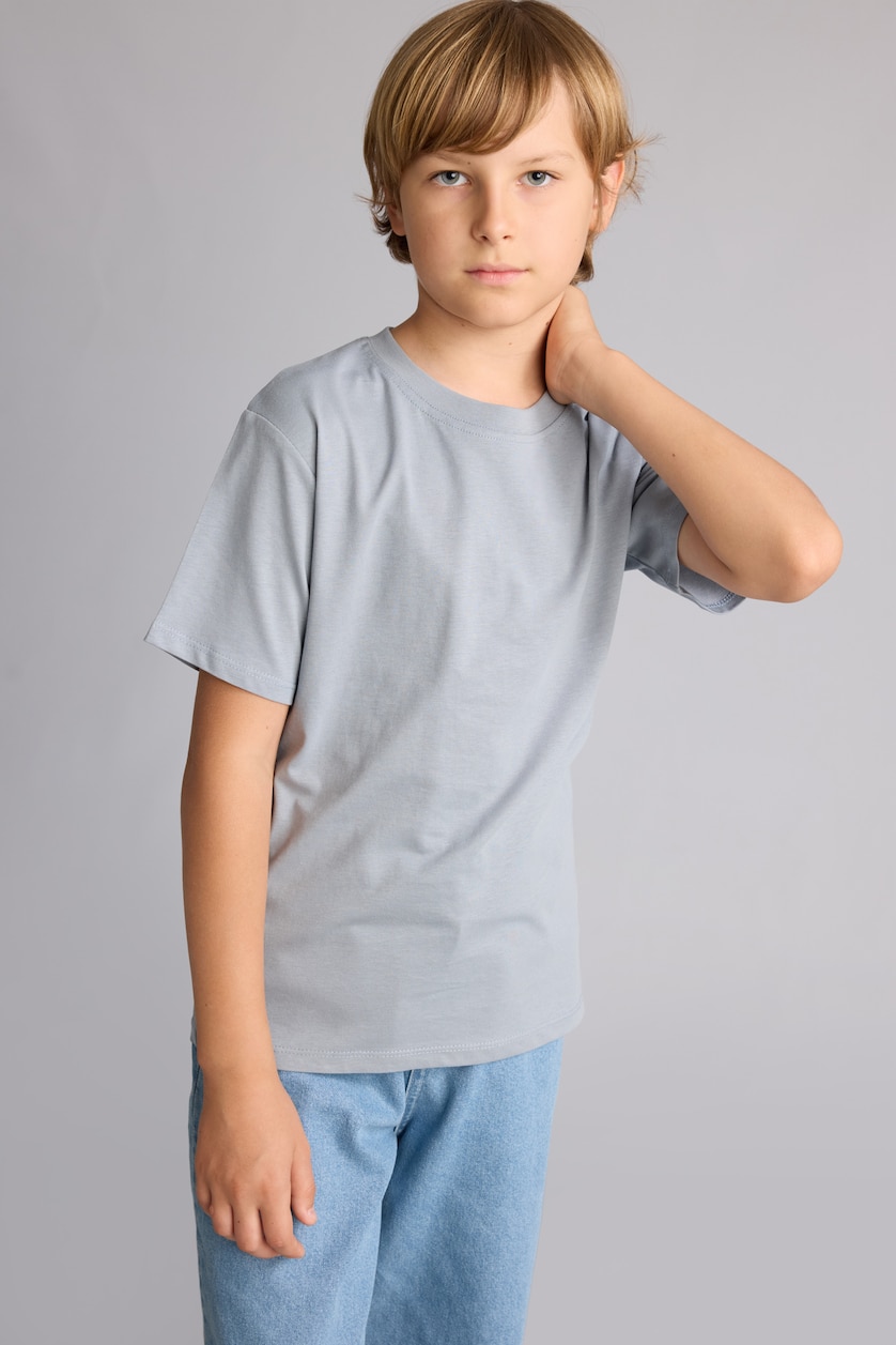 Boys & Teens Beige Regular Fit Short Sleeve T-Shirt