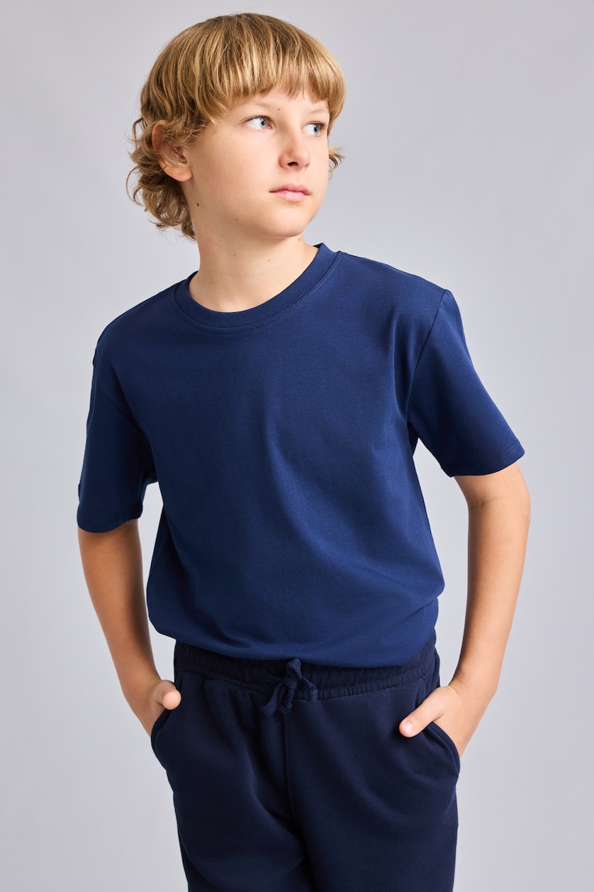 Erkek Çocuk - Genç Erkek Lacivert Regular Fit 3'lü Tişört Seti Erkek Çocuk