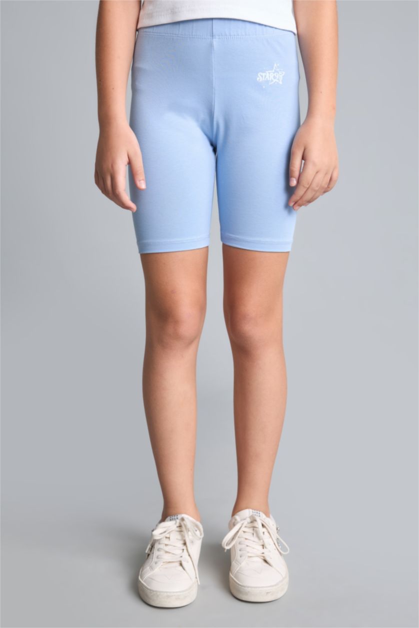 Young Girls - Teen Girls Light Blue Girl Biker Leggings