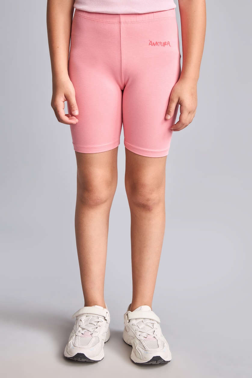 GIRLS & TEENS Light Pink Girl Pink Biker Leggings
