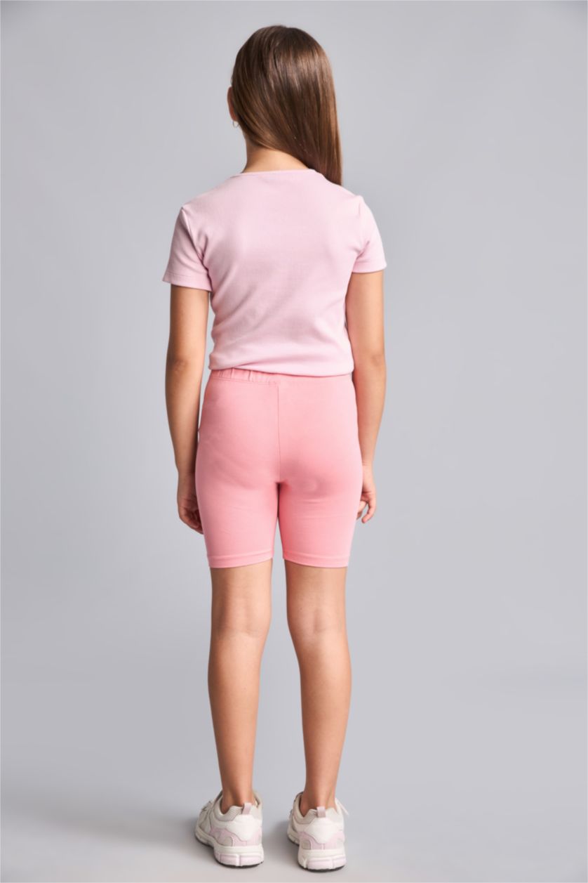 Young Girls - Teen Girls Light Pink Girl Biker Leggings