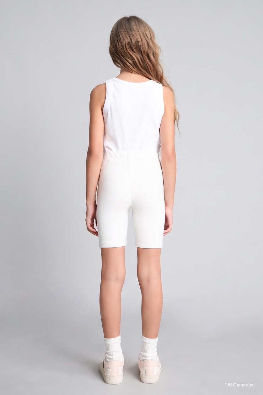 Young Girls - Teen Girls Ecru Girl Modal Leggings