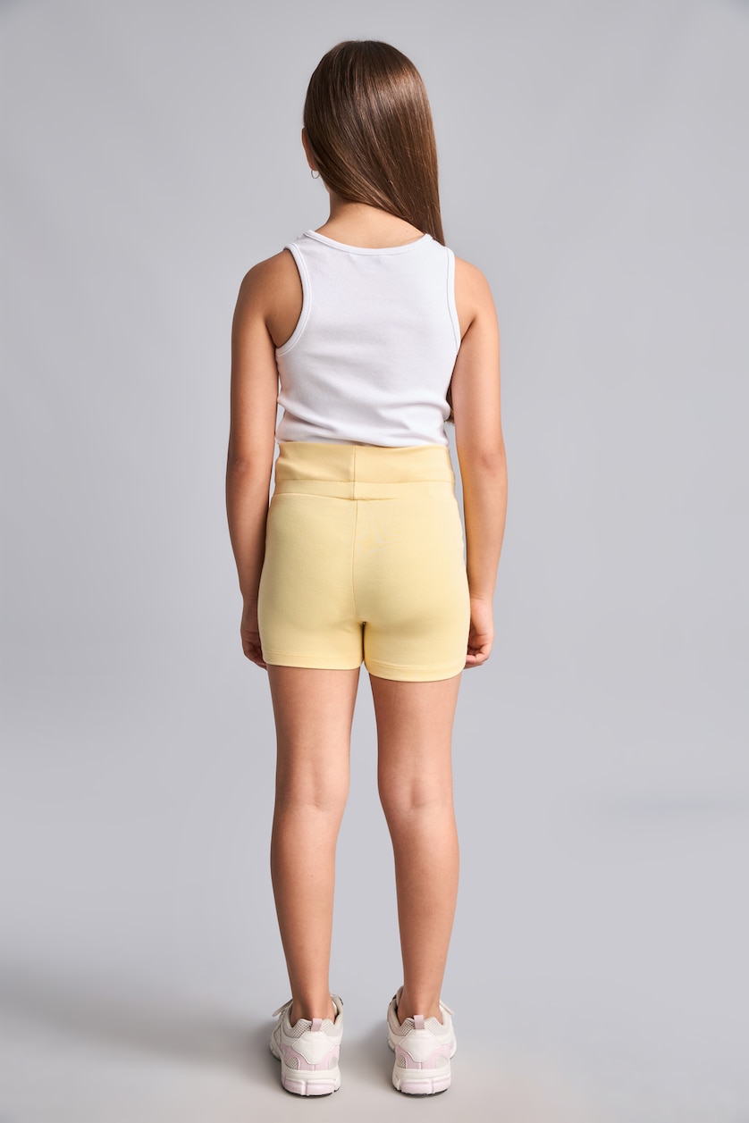 بنات أصفر Girl Knee Length Jersey Fabric Leggings