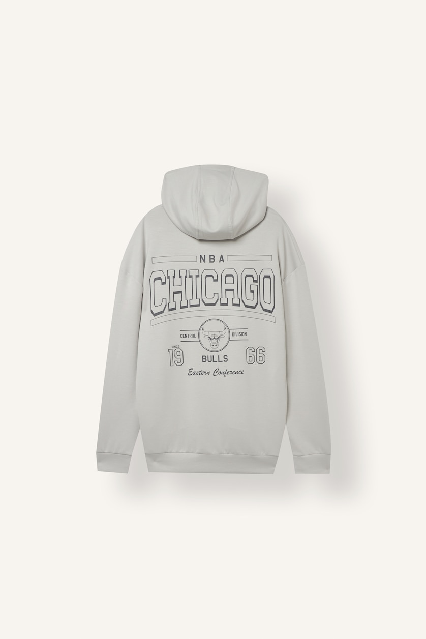 Men Light Grey Boxy Fit Scuba Fabric Sweatshirt
