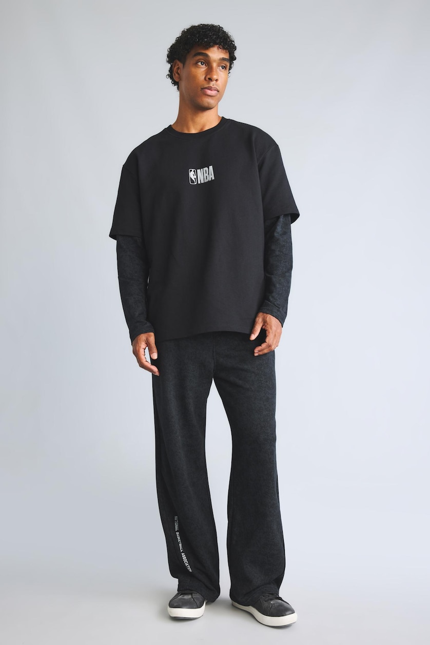 Men Black Oversize Fit Sweatshirt