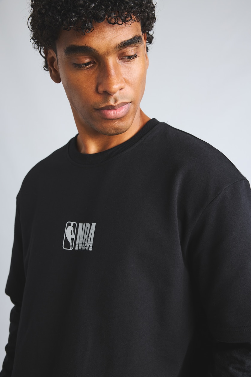 Men Black Oversize Fit Sweatshirt