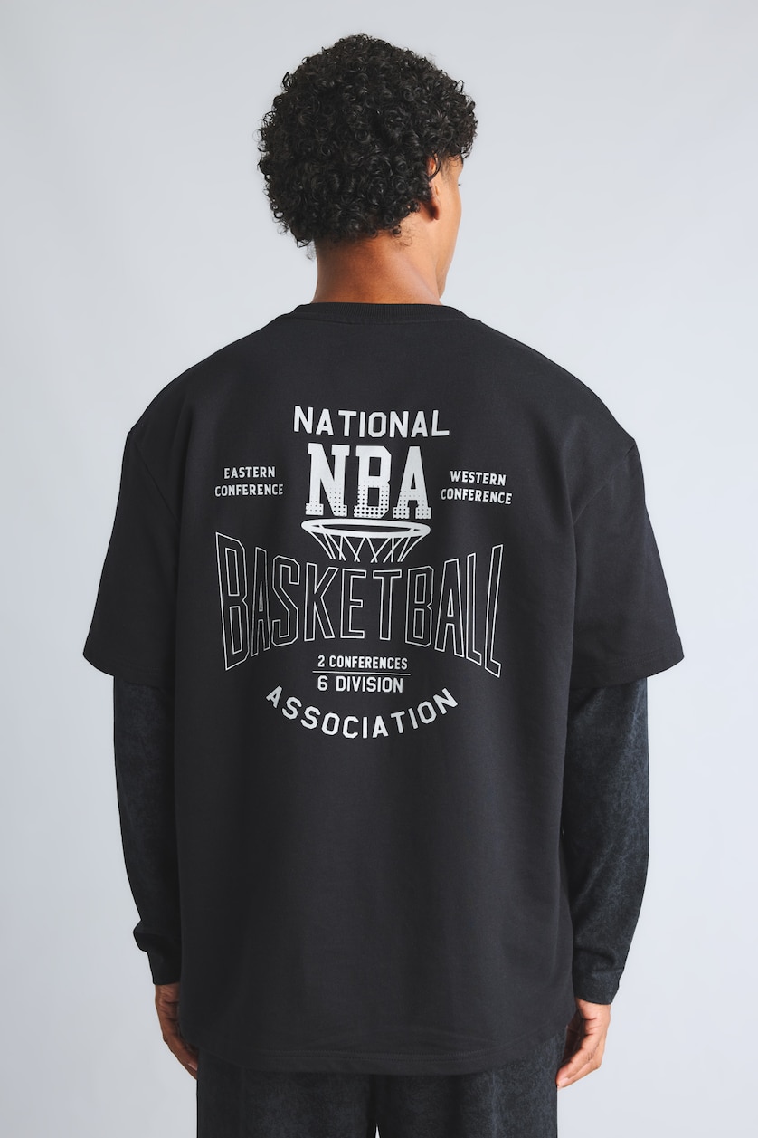 Men Black Oversize Fit Sweatshirt