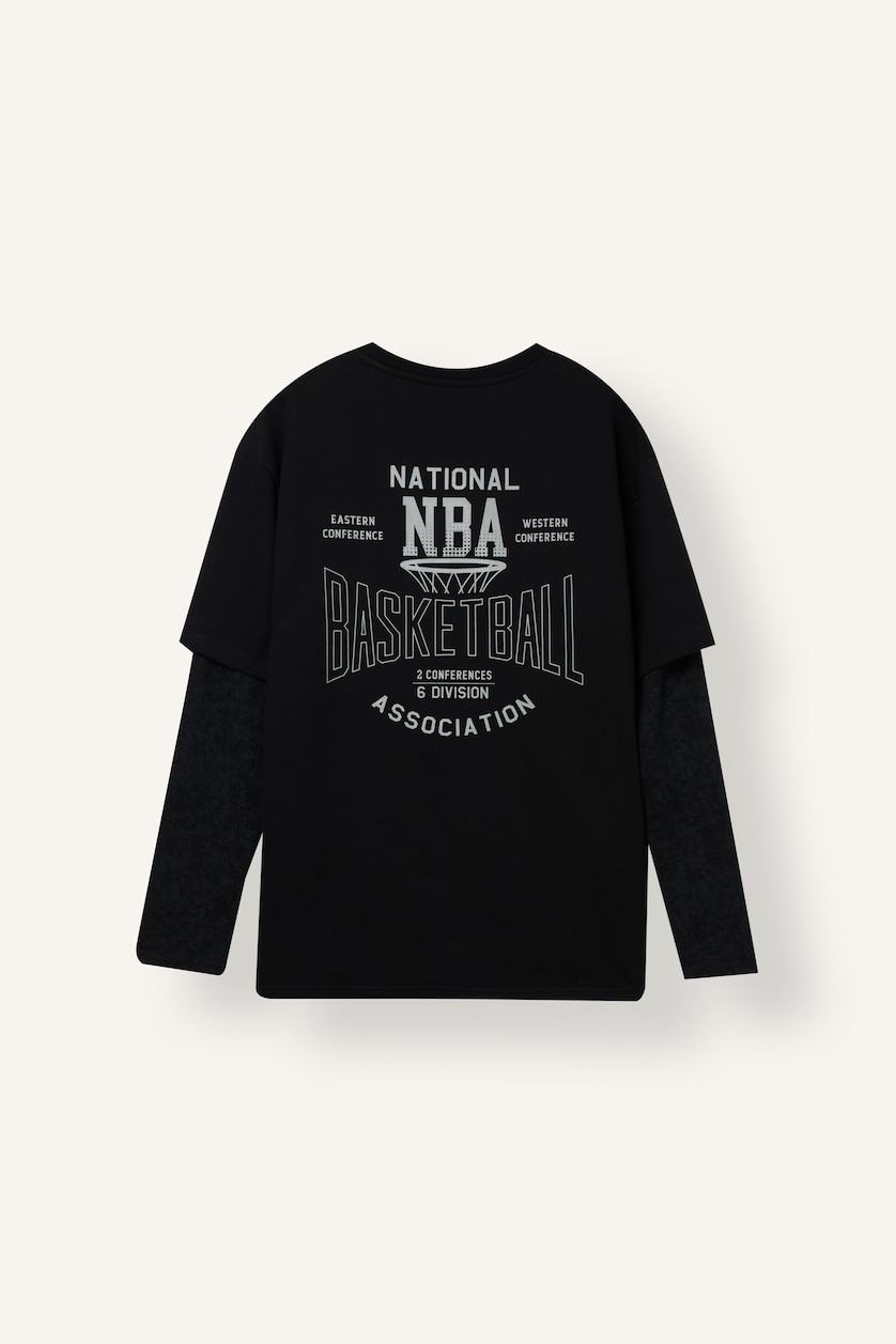 Men Black Oversize Fit Sweatshirt
