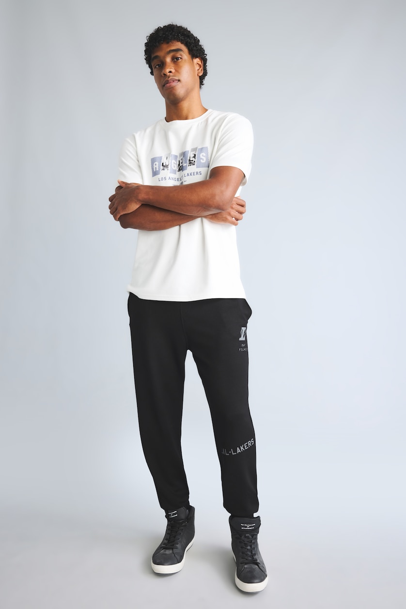 MAN Black Standard Fit Scuba Fabric Jogger