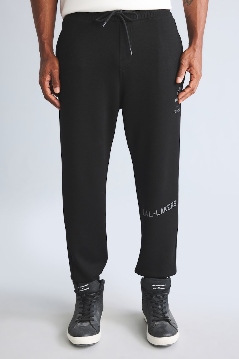 MAN Black Standard Fit Scuba Fabric Jogger