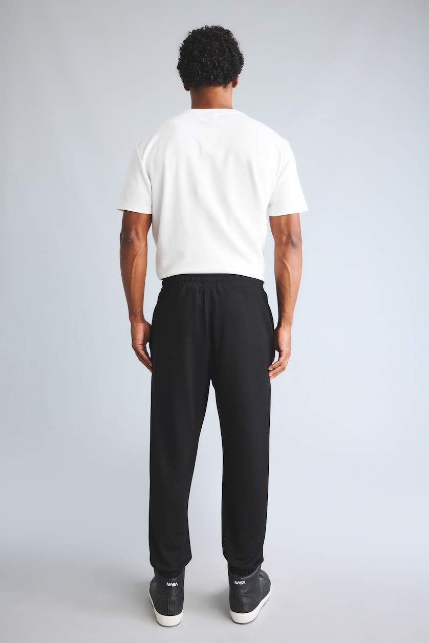 MAN Black Standard Fit Scuba Fabric Jogger