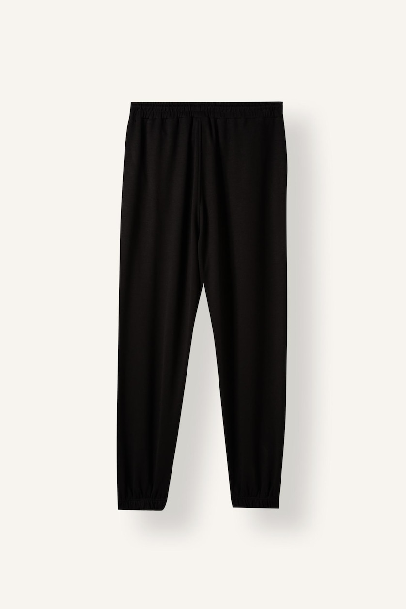 MAN Black Standard Fit Scuba Fabric Jogger