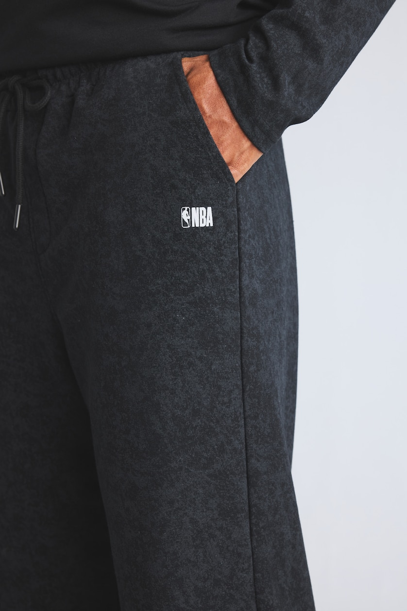 Men Black Baggy Fit Thick Sweatshirt Fabric Jogger