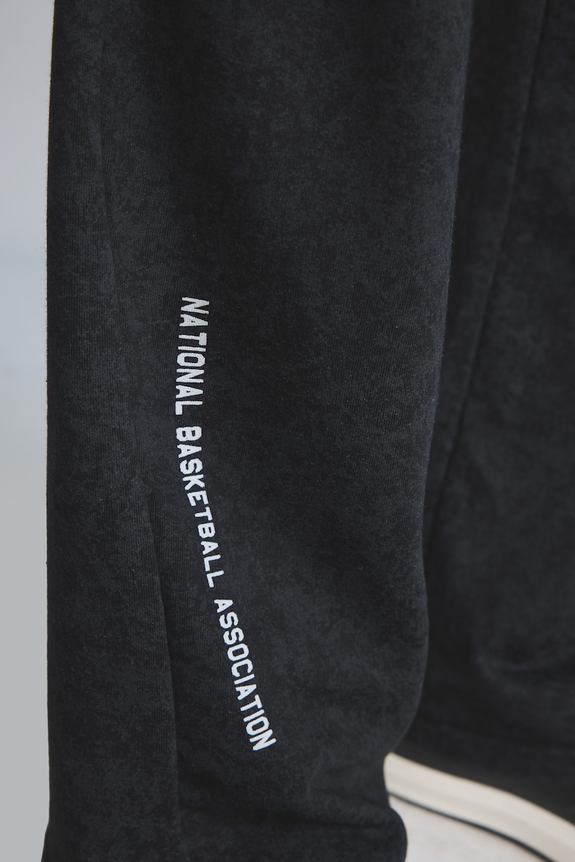 Men Black Baggy Fit Thick Sweatshirt Fabric Jogger