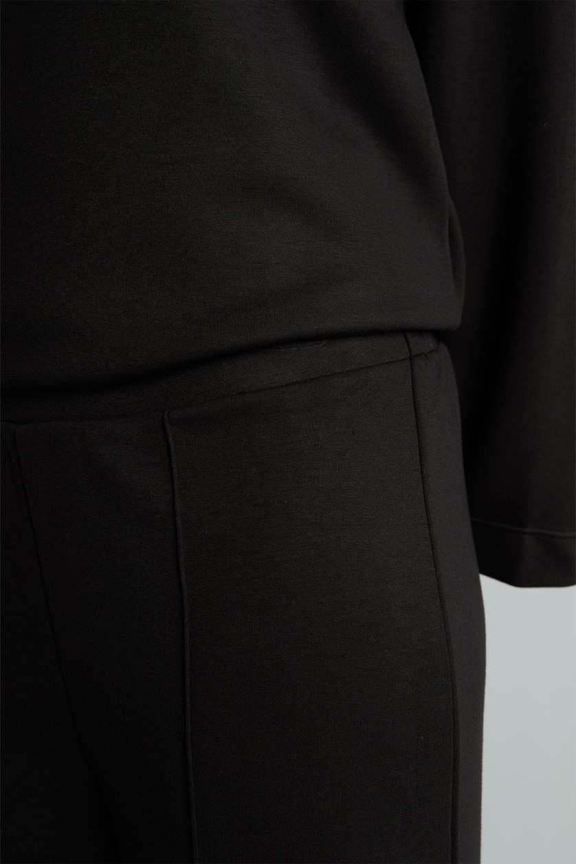 FEMME Noir Pantalon à jambes larges