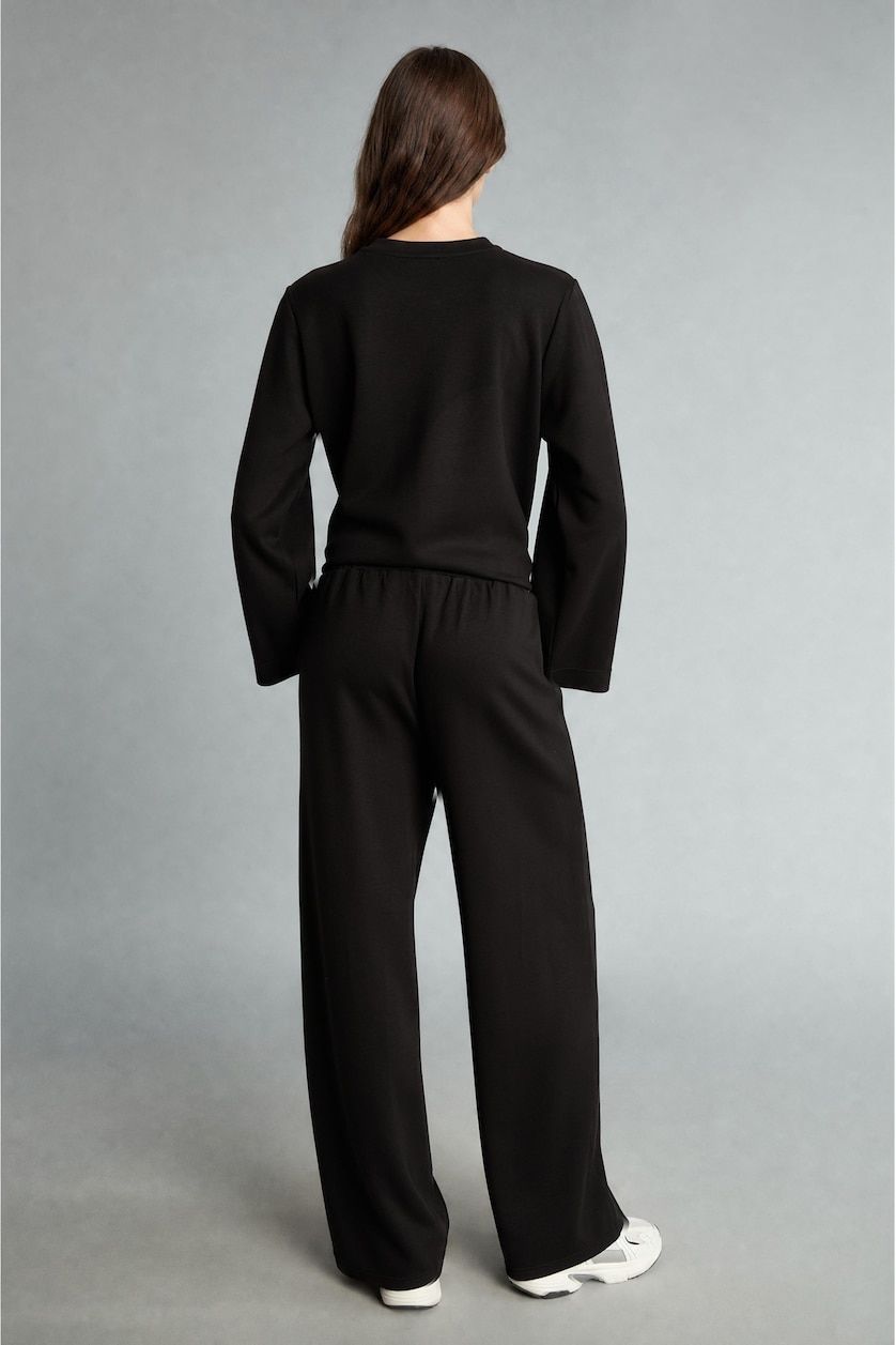 FEMME Noir Pantalon à jambes larges